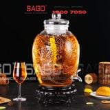  Chum Ngâm Rượu Thủy Tinh Long Phụng 6.0 Lít | Tùy Chọn Có hoặc không vòi 