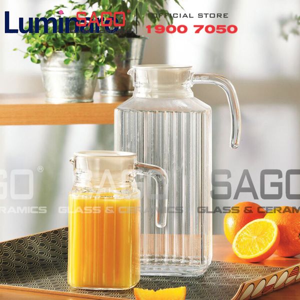  Luminarc G2667 - Bình Nước Thủy Tinh Luminarc Quadro Cao Cấp 500ml |  Thủy Tinh Cao Cấp 