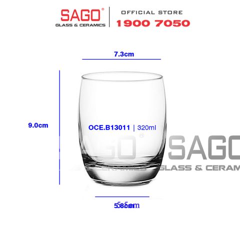  Ocean B13011 - Ly Thủy Tinh Ocean Ivory Rock 320ml | Nhập Khẩu Thái Lan 
