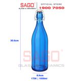  Chai Thủy Tinh Bormioli Rocco Oxford 1000ml  | Nhập Khẩu Italia ; Tùy Chọn Màu 