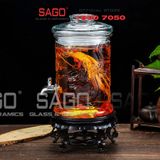  Bình Ngâm Rượu Trụ Rồng Nắp Thủy Tinh 12.0 Lít | Tùy Chọn Có hoặc không Vòi 