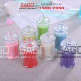 Hũ Thủy Tinh Tròn Trụ 160ml Nắp Thủy Tinh | Thủy Tinh Cao cấp 