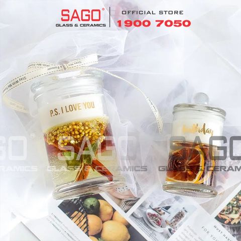  Hũ Thủy Tinh Tròn Trụ 160ml Nắp Thủy Tinh | Thủy Tinh Cao cấp 