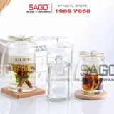  Hũ Thủy Tinh Tròn Trụ 160ml Nắp Thủy Tinh | Thủy Tinh Cao cấp 