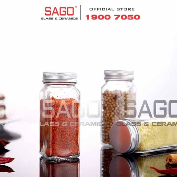  Hũ Thủy Tinh Gia Vị 100ml Nắp Nhôm | Thủy Tinh Cao Cấp 