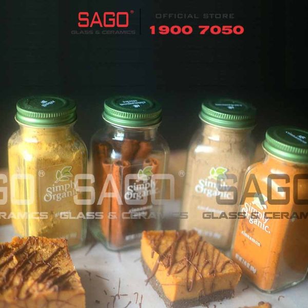  Chai Thủy Tinh Vuông 300ml Nắp Nhôm | Thủy Tinh cao cấp 