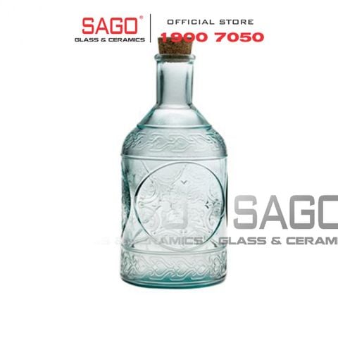  VSM V5924 - Chai Thủy Tinh Tái Chế Vidrios San Miguel BOTELLA TOSCANA 650 CC C/CORCHO 650ml | Nhập Khẩu Tây Ban Nha 
