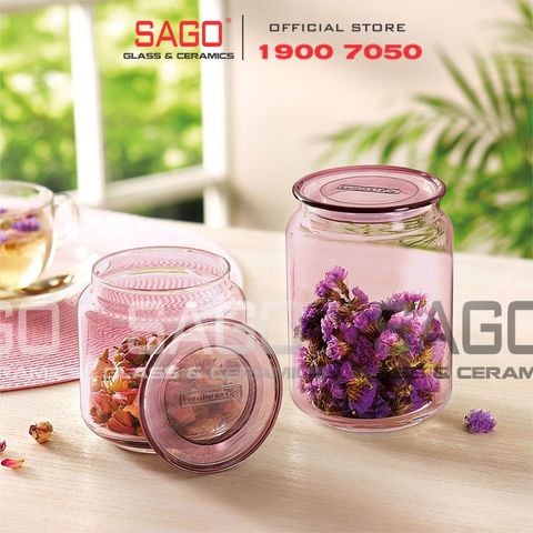  Luminarc J5875/J5876/L0365 - Hũ Thủy Tinh Luminarc Rondo Ice Pink | Thủy Tinh Cao Cấp , Tùy Chọn dung tích 