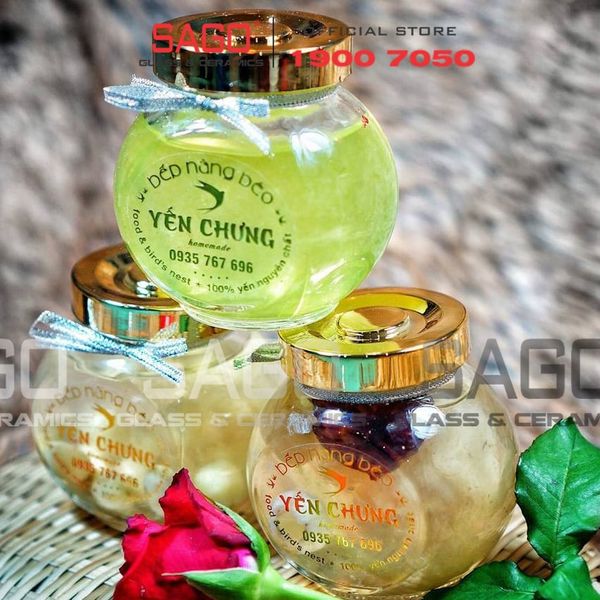  Hũ Thủy Tinh Nghiêng Nắp Nhựa | Tùy Chọn Dung Tích 