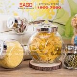  Hũ Thủy Tinh Nghiêng Nắp Nhựa | Tùy Chọn Dung Tích 