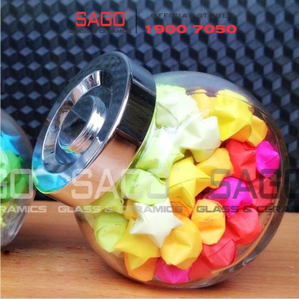  Hũ Thủy Tinh Nghiêng Nắp Nhựa | Tùy Chọn Dung Tích 