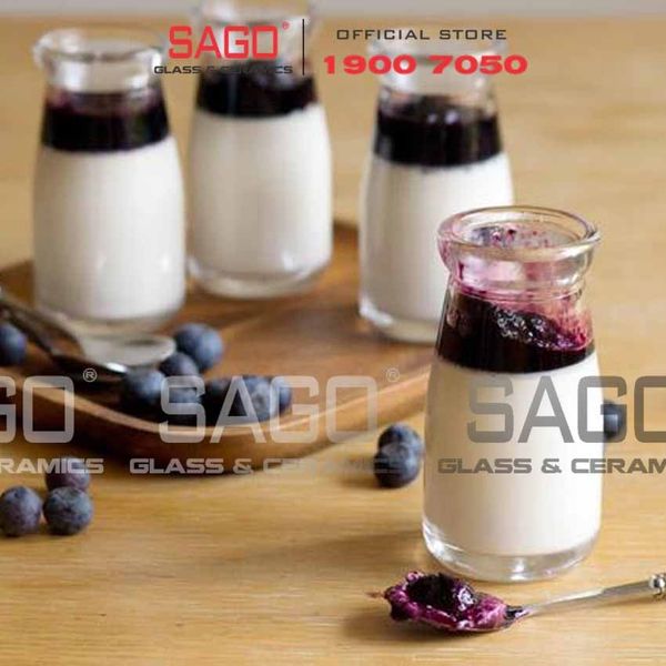  Hũ Thủy Tinh Pudding Cao Nắp Nhựa | Tùy Chọn Dung tích 