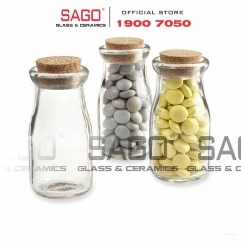  Hũ Thủy Tinh Pudding Cao 100ml Nắp Gỗ | Thủy Tinh Cao Cấp 