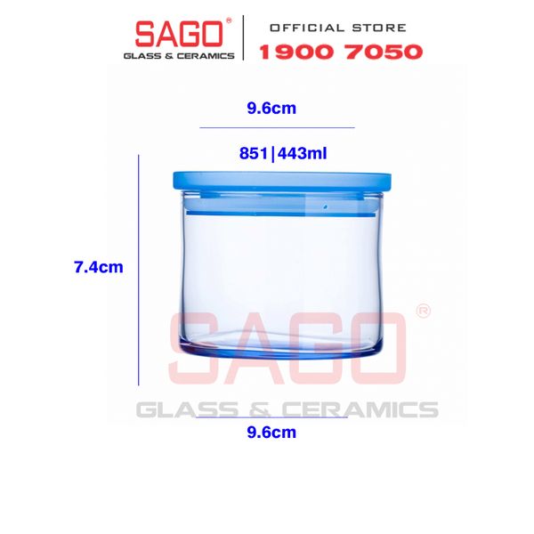  LIBBEY 851 - Hũ Thủy Tinh Libbey Stackable Container With Lid 443ml | Thủy Tinh Cao Cấp 