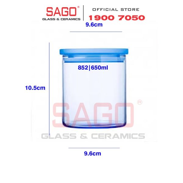  LIBBEY 852 - Hũ Thủy Tinh Libbey Stackable Container With Lid 650ml | Thủy Tinh Cao Cấp 