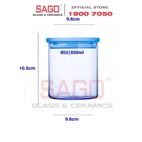  LIBBEY 852 - Hũ Thủy Tinh Libbey Stackable Container With Lid 650ml | Thủy Tinh Cao Cấp 