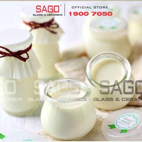  Hũ Thủy Tinh Yaout Tròn 100ml Nắp Nhựa | Thủy Tinh Cao Cấp 