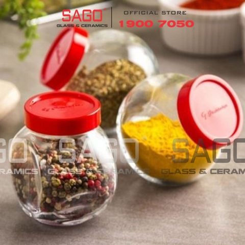  Pasabahce 80000 - Hũ Thủy Tinh Pasapache 2 Đáy Bella Jar With Lid 1500ml | Nhập Khẩu Thổ Nhĩ Kỳ 