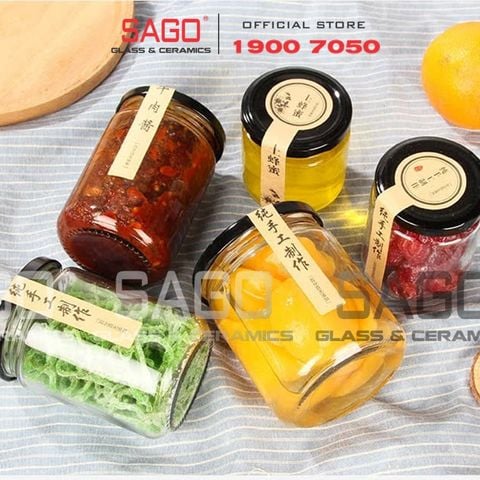  Hũ Thủy Tinh Tròn Trụ Nắp Thiết | Tùy Chọn Dung Tích 