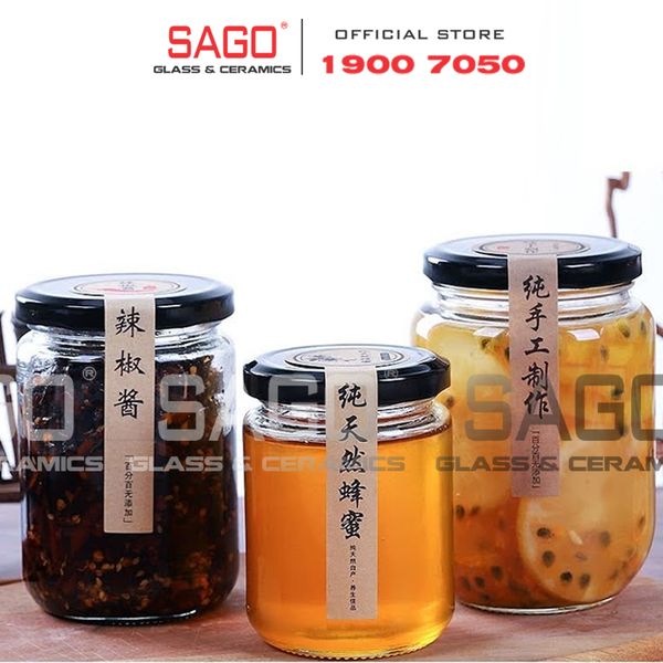  Hũ Thủy Tinh Tròn Trụ Nắp Thiết | Tùy Chọn Dung Tích 