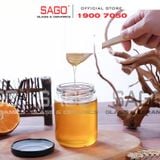  Hũ Thủy Tinh Tròn Trụ Nắp Thiết | Tùy Chọn Dung Tích 