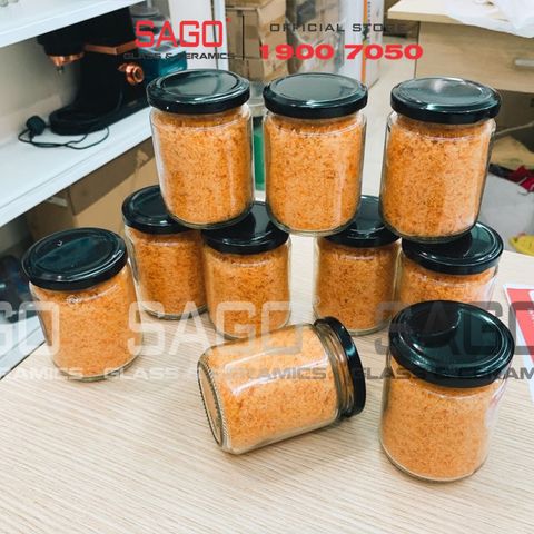  Hũ Thủy Tinh Tròn Trụ Nắp Thiết | Tùy Chọn Dung Tích 