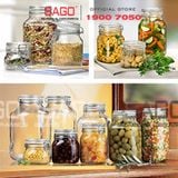  Hũ Thủy Tinh Bormioli Italia Fido Nắp Gài Cao cấp | Tùy Chọn Dung Tích 
