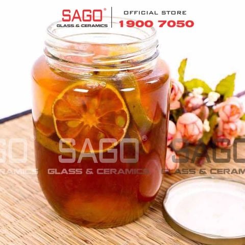  Hũ Thủy Tinh Tròn 800ml Nắp Thiết | Thủy Tinh Cao Cấp 