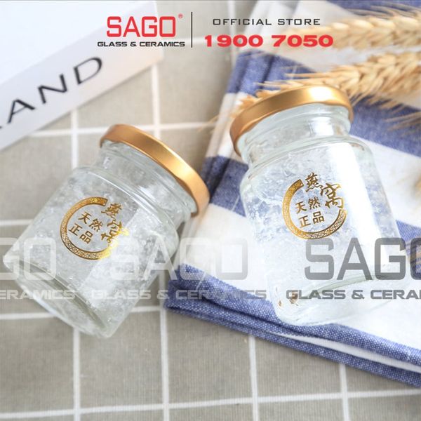  Hũ Thủy Tinh Đựng Yến Nắp Thiết Cao Cấp | Tùy Chọn Dung Tích 