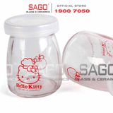  Hũ Thủy Tinh Sữa Chua In Hình 100ml Nắp Nhựa | Hình Ngẫu nhiên 