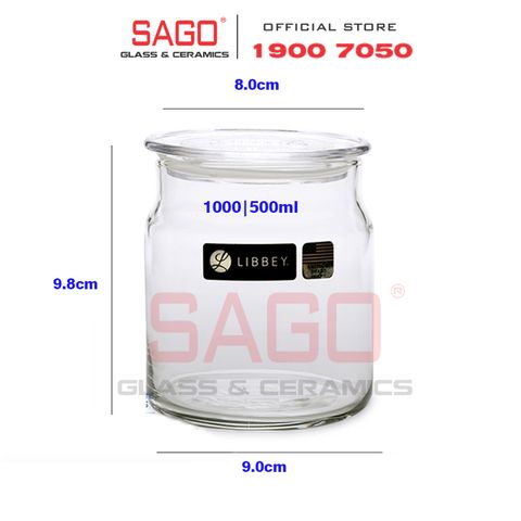  LIBBEY 1000 - Hũ Thủy Tinh Classic Storage Jar 500ml | Thủy Tinh Cao Cấp 