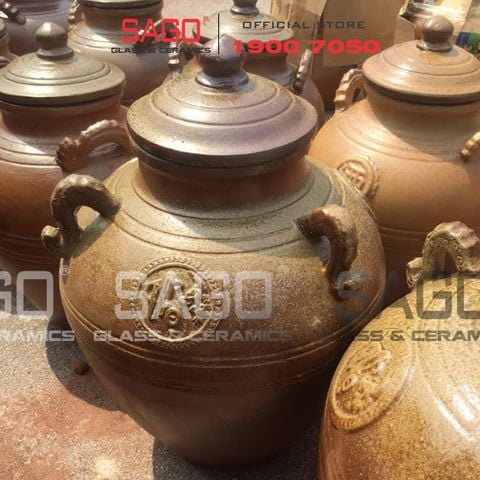  Chum Sành Ngâm Rượu Đông Triều 70 Lít | Chum Sành Hạ Thổ Không Tráng Men 
