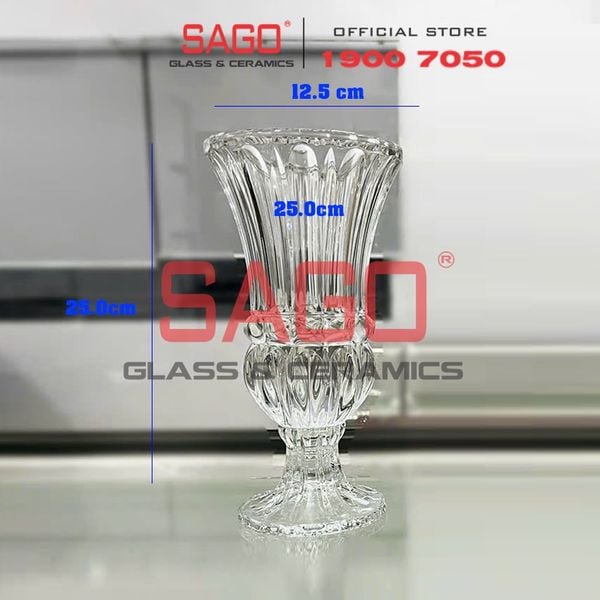  Deli DSHP131-250 - Bình Hoa Thủy Tinh Deli delisoga Glass Cao 25cm | Tùy Chọn Màu 