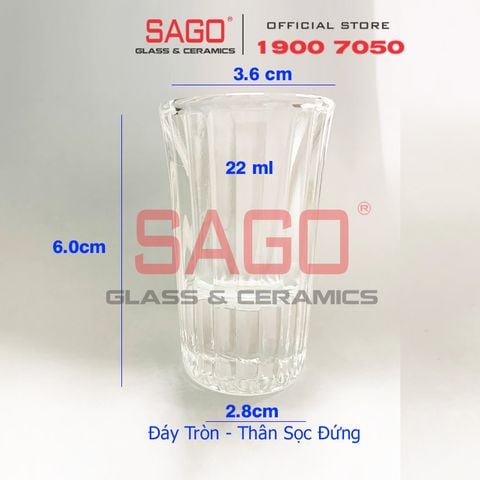  Deli Y6005 - Ly Thủy Tinh Deli Green Apple Shot 20ml | Thủy Tinh Cao Cấp 