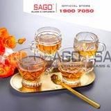  DELI CF029 - Ly Thủy Tinh Deli Mug Tea 210ml | Thủy Tinh Cao Cấp 