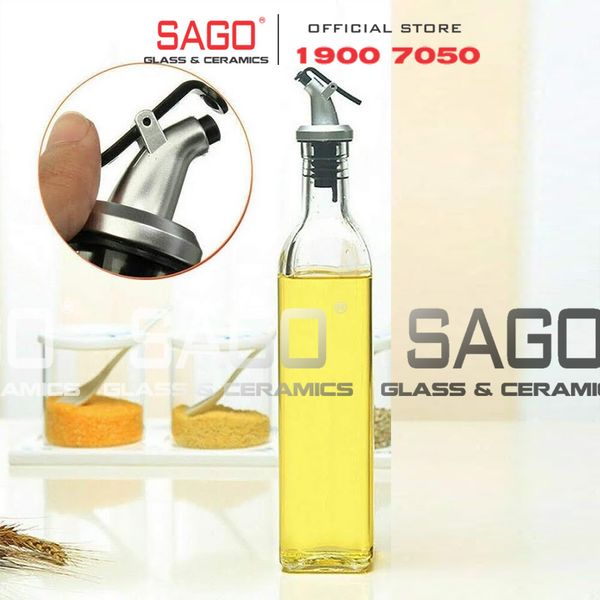  Chai Thủy Tinh Vuông 500ml Nắp Xịt Xì Dầu | Thủy Tinh Cao Cấp 