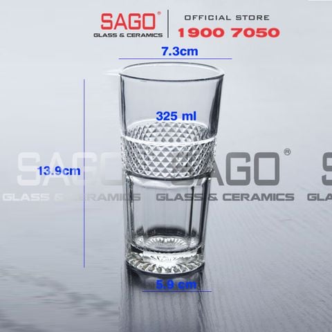  HONGLI 0611 - Ly Thủy Tinh Hongli Radiant Beverage Glass 325ml | Thủy Tinh Cao Cấp 