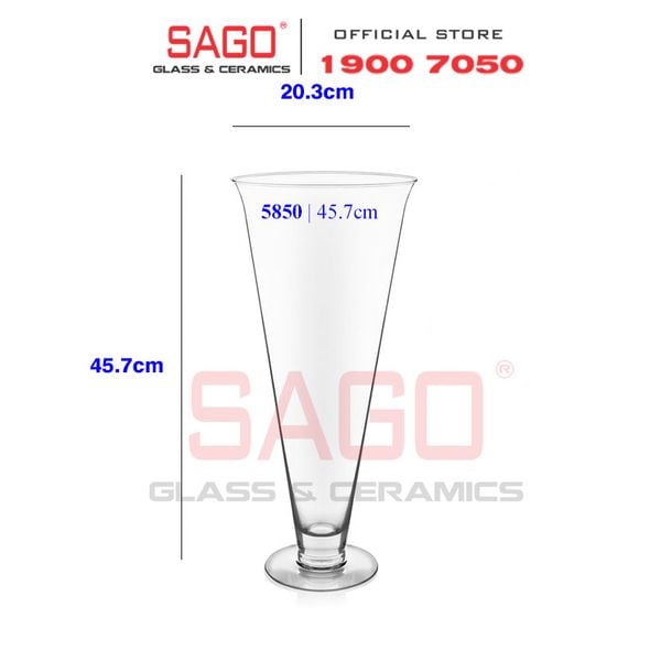  LIBBEY 55850 - Bình Hoa Thủy Tinh Libbey Flare Vase 18'' | Nhập Khẩu USA 