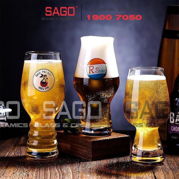  DELI J3468-2 - Ly Thủy Tinh Deli Craft Beer Glass 500ml | Thủy Tinh Cao Cấp 