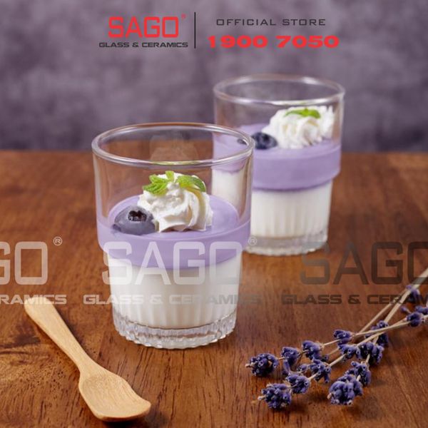  Lucky 104007 - Ly Kem Thủy Tinh Lucky Hai Tầng 202ml  | Nhập Khẩu Thái Lan 