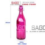  Chai Thủy Tinh Bormioli Rocco Oxford 1000ml  | Nhập Khẩu Italia ; Tùy Chọn Màu 