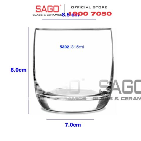  Deli ES5302 - Ly Thủy Tinh Deli Trà Đá Bầu 315ml | Thủy Tinh Cao Cấp 