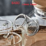  Deli GPH21 - Bộ Bình Thủy Tinh Deli Chịu Nhiệt Nắp Gỗ Có Khây Gỗ ( 01 Bình 1000ml + 4 Ly Chịu Nhiệt ) 