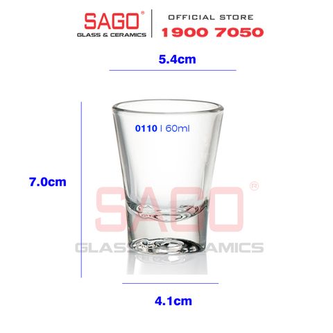  Ocean P00110 - Ly Thủy Tinh Ocean Solo Shot 60ml | Nhập Khẩu Thái Lan 