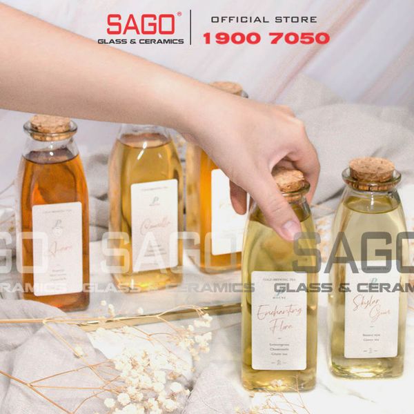  Chai Thủy tinh vuông 350ml Cao Cấp | Tùy chọn Loại nắp 