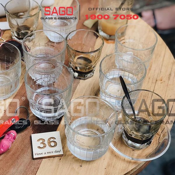  LIBBEY 16077 - Ly Thủy Tinh Libbey LINQ White Rock 266ml | Thủy Tinh Cường Lực Cao Cấp 