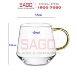  DELI GPB57 - Ly Thủy Tinh Chịu Nhiệt Delisoga Borosilicate Lexington Coffee Cup Glass 420ml | Thủy Tinh Cao Cấp 