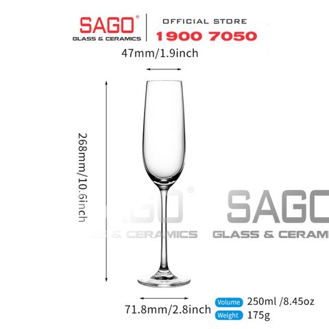  IDELITA 99CP25 - Ly thủy tinh Pha Lê IDELITA Rhine Charm Flute champagne wine Crystal glasses 250ml | Thủy Tinh Pha Lê Cao cấp 