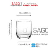  IDELITA 99DR34 - Ly thủy tinh Pha Lê IDELITA Rhine Charm Double Rock Crystal glasses 340ml | Thủy Tinh Pha Lê Cao cấp 