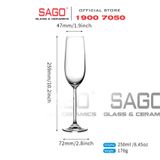  IDELITA 88CP25 - Ly thủy tinh Pha Lê IDELITA Danube Melodic Flute Champagne Crystal glasses 250ml | Thủy Tinh Pha Lê Cao cấp 
